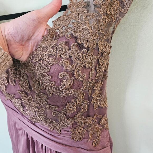 Jade by Jasmine Mocha Gown Special Occasion Bridesmaid Prom Cocktail Dress - Picture 9 of 16